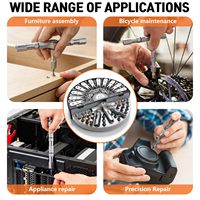 Set Obeng Ratchet, Perangkat Obeng Magnetik Presisi 37-in-1 dengan Mata Obeng Khusus & Gagang Modular Multi-Sudut