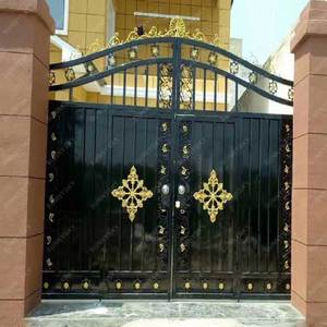 Porte d'entrée coulissante de luxe en <span class=keywords><strong>fer</strong></span> <span class=keywords><strong>forgé</strong></span> Sunnysky conception de porte principale de sécurité - Product Image 2