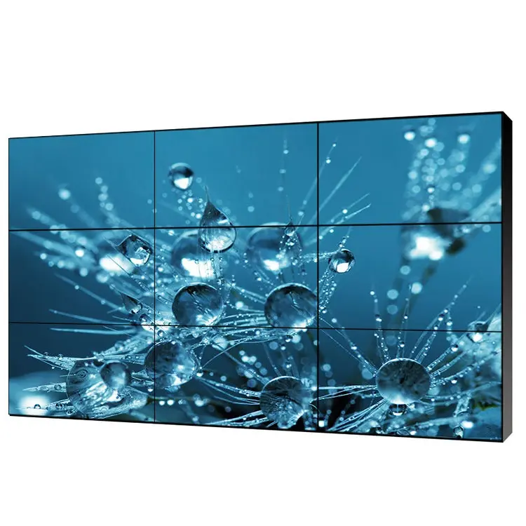 Super Thin Giant Stage Reproductor de publicidad interior 55 pulgadas 3,5mm 2x2 3x3 Multi pantalla Publicidad Seamless 3x3 Lcd Video Wall