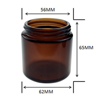 Vente en gros de pots en verre ambré de 4 oz à parois droites, protection UV, en stock, vente chaude, étiquetage personnalisé, norme de contact alimentaire FDA