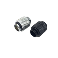 XHDIY PM-JS-XZDS Raccord rotatif G1/4 refroidi par eau, paire de raccords en soie argent-noir, rotatif à 360°, de Maoming