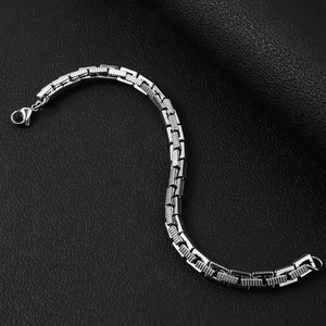 Trendy Anti Tarnish Luxury Wide Stainless Steel Fine Chain Link Bracelets High Quality <b>for</b> <b>Men</b> - Product Image 2