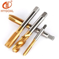 Tarauds professionnels HYGOAL revêtus de cobalt. Fraise droite (usage général), fraise spirale (coupe en copeaux), fraise à pointe spirale (rapide) M16-M22