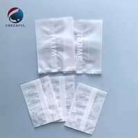 Sachet de sucre en plastique 7x10cm Logo blanc 5g sac à biscuits thermoscellable sacs en plastique transparents givrés pour emballage de collation