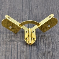 Charnières carrées en laiton, petites boîtes en bois, métalliques, 4 pouces, 33mm, charnières dorées