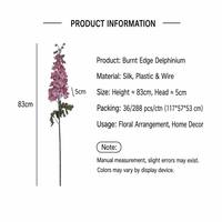 Bunga Sutra Delphinium Larkspur Berkualitas Tinggi dengan Tepi Terbakar untuk Dekorasi Interior, Rangkaian Bunga, Grosir-Bunga-Online