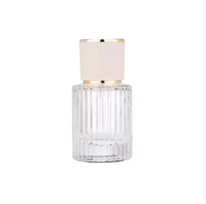 Glass <b>Perfume</b> <b>Bottle</b> Cylinder Shape Clear Surface Screw Cap Home Fragrance <b>30ml</b> 50ml Refillable - Product Image 2