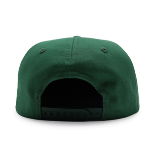 Casquettes <span class=keywords><strong>Snapback</strong></span> à visière plate brodées sur mesure de haute qualité avec logo à 5 panneaux, chapeaux verts - Product Image 4