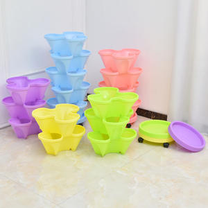 Custom design Wholesale <strong>Cheap</strong> Multi-layer Plastic Flower Pot <strong>extra</strong> <strong>Large</strong> Plastic <strong>Planter</strong> - Product Image 2