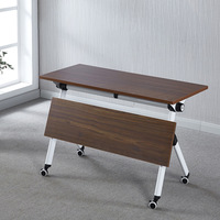 Ensemble de tables de conférence modulaires en métal, bureau mobile, mobilier de bureau pliable et combinable pour les établissements d'enseignement