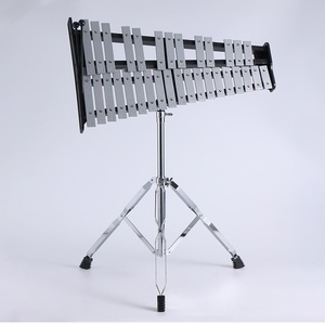 Glockenspiel Xylophone en métal de qualité supérieure à 32 notes avec marteau en plastique et sac, instrument de percussion musical pour enfants, vente en gros - Product Image 3