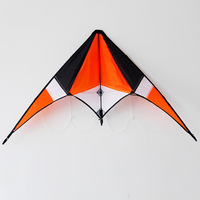 Cerf-volant acrobatique double ligne en fibre de verre, grande taille, personnalisé, portable, facile à piloter, coloré, pour enfants et adultes, 110x45cm 30m
