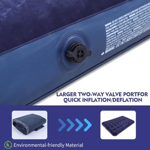 Colchón Inflable Portátil Plegable Azul de 40 Orificios con Bomba de Aire, Superficie Acolchada para Muebles del Hogar o Uso en Dormitorios o Campamentos - Product Image 5