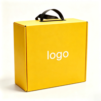 Boîtes d'expédition en kraft personnalisées avec motif de dessin animé, boîtes d'expédition naturelles pour vêtements et chaussures avec bande détachable