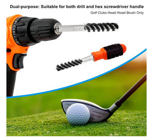 <span class=keywords><strong>Brosse</strong></span> métallique d'alésage en acier inoxydable de qualité industrielle <span class=keywords><strong>perceuse</strong></span> électrique outil de nettoyage de tête de clubs de golf OEM pour manche de golf - Product Image 4