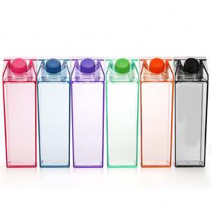 Transparent Square 17Oz 500Ml 34Oz 1000Ml <b>Milk</b> Carton <b>Bottle</b> for Outdoor Sports Travel Camping Activities <b>With</b> Screw Cover - Product Image 4