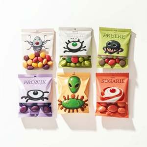 Petits sacs Doypack personnalisés mignons en forme d'animal avec fermeture éclair pour emballage étanche à l'humidité bonbons collation gelée d'aliments pour animaux de compagnie - Product Image 4