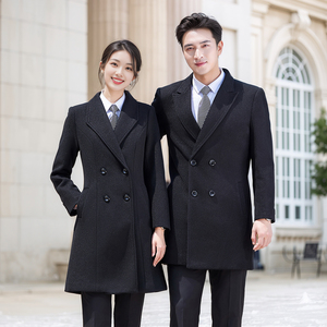 Cappotto di Lana per Donne, Lungo e Spesso, Antivento, Abbigliamento da Lavoro per Giovani - Product Image 1