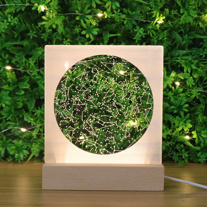 Sơ Đồ Chòm Sao Sáng Tạo Đèn Ngủ Acrylic 3D Đèn Ngủ Led