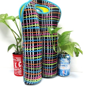 Rượu tàu sân bay Tote Túi hai chai cách điện Neoprene rượu vang/Nước Giữ chai cho du lịch với an toàn thực hiện xử lý - Product Image 2