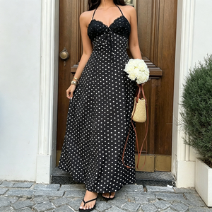 Robe Courte Décontractée en Jean pour Femme, Col Halter, Coupe Ajustée, Taille Haute, Bretelles Fines, Idéale pour l'Été, la Plage et le Quotidien - Product Image 2