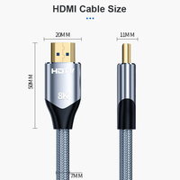 Hot OEM personalizado 1ft 3ft 6ft 10ft 15ft 25ft 50ft macho a macho 2,1 fibra óptica trenzada 8K HD HDTV Cables para Ps5 PC MacBook Computer