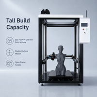 Nouvelle imprimante 3D industrielle FDM, volume d'impression important 600x600x1200mm, cadre ouvert, accès facile, nivellement automatique, double extrudeur, USB/WiFi