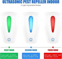 Répulsif Électrique Ultrasonique Anti-Souris en ABS avec LED, Écologique, Contrôle Efficace des Fourmis dans les Jardins, Couverture de 100-150m