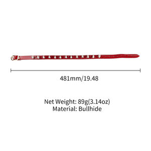 Mainan seks pengekang kulit asli Spiked merah hitam biru untuk wanita dan pria Set Kerah BDSM Juguetes seksual - Product Image 2