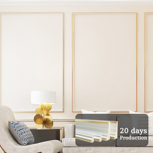 Corniche décorative moderne en PS, matériaux <span class=keywords><strong>MDF</strong></span> durables et écologiques, blanc, décoration intérieure pour maison et hôtel, garantie 3 ans - Product Image 1