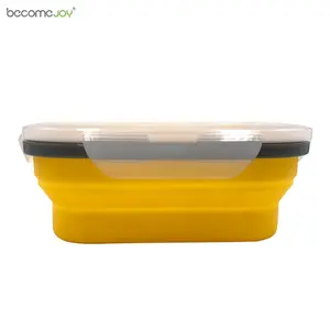 BPA Libero Ermetico Contenitore di Alimento Pieghevole In Silicone Lunchbox