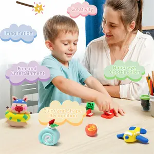붕소 자유로운 En71 Customizable 비독성 교육 놀이 세트 Diy 중합체 최고 빛 찰흙 세트 36 의 색깔 아이