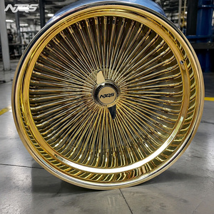 ล้อแม็<span class=keywords><strong>ก</strong></span>ซ์ NJQS ขนาด 24 นิ้ว ล้อฟอร์จสีทอง 5x127 ล้อซี่ลวด Zenith Luxor Truspoke Cragar 13X7 26 นิ้ว - Product Image 6