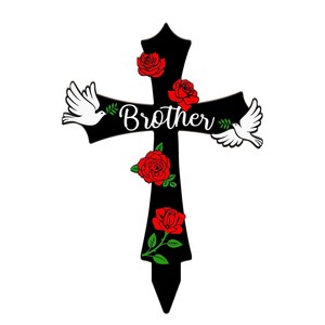 Pigeon Rose Croix Memorial Pile Cimetière Décoration Jardin Pile - Product Image 5