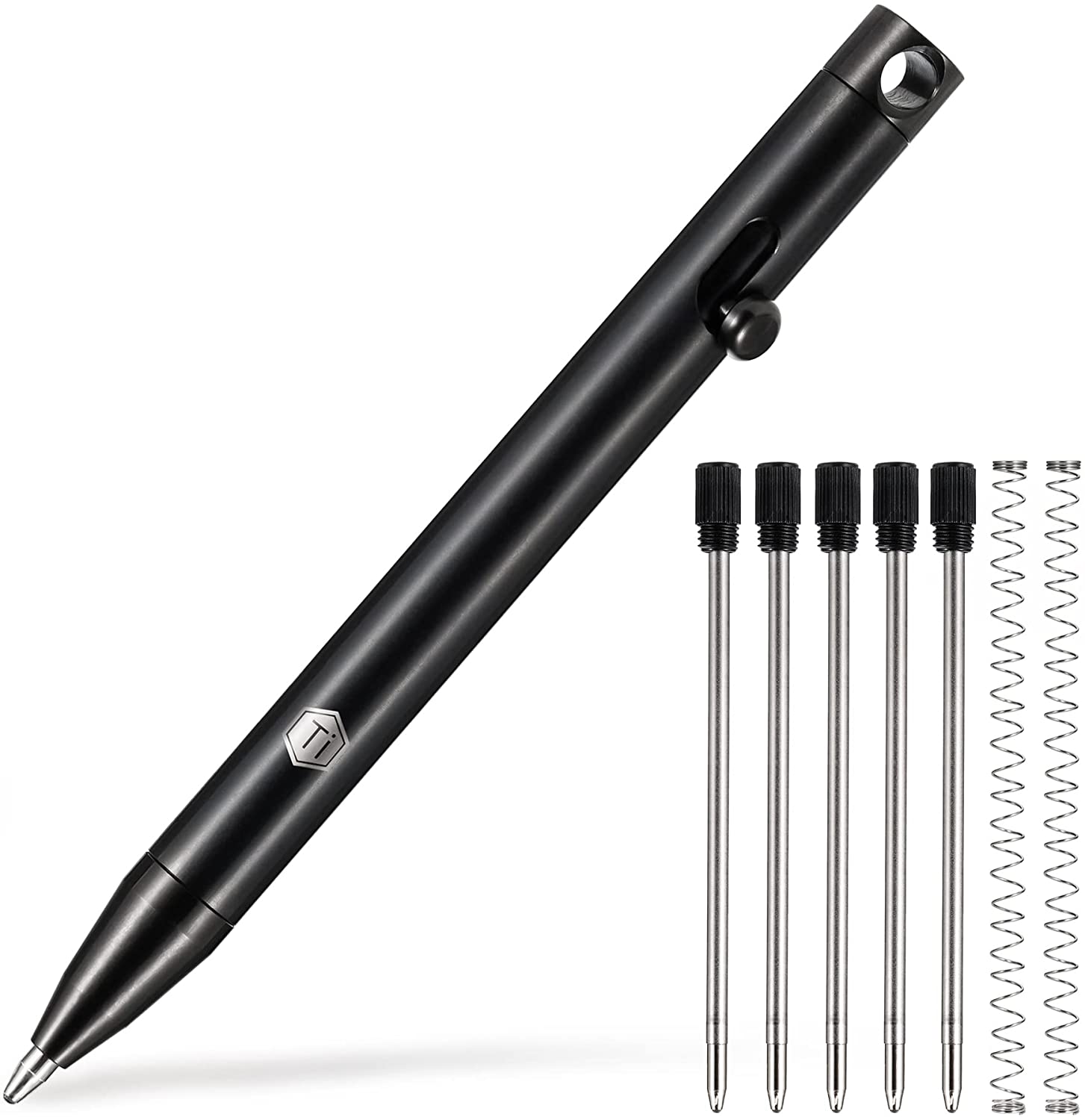 keyunity kp00チタン合金ボルトアクションペン、ボーナス詰め替え