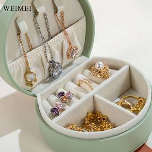 WEIMEI Leather Travel Jewelry Box Organizer Display Box Storage <b>Bag</b> - Product Image 3