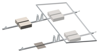 ARTSIGN Structures de montage solaires en aluminium personnalisées, ensembles complets de systèmes de montage de panneaux photovoltaïques