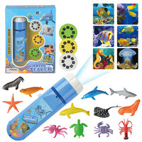 Jeu éducatif interactif de projection BEFLY en plastique avec cartes de noms d'animaux et lampe torche, pour les 4-12 ans, 2 piles AA