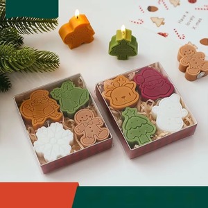 4-Pack Mini Christmas Scented Candles Home Aromatherapy Gingerbread Man Santa Claus Tree Decor Christmas Gifts Decorations - Product Image 3