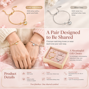 Pulsera de Cuerda Trenzada Delicada Premium con Cuentas, Acero Inoxidable 316L, Adorno de Mano Ajustable con Corazón y Concha - Product Image 3