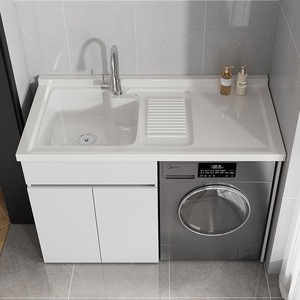 <span class=keywords><strong>Mueble</strong></span> de lavandería de <span class=keywords><strong>aluminio</strong></span> tipo panal para balcón, combinado con fregadero integrado y <span class=keywords><strong>mueble</strong></span> auxiliar para <span class=keywords><strong>lavadora</strong></span> de tambor - Product Image 3