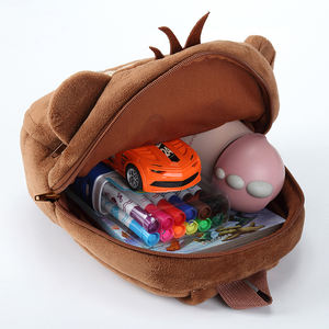 MICHLEY OEM personnalisé doux <span class=keywords><strong>cartable</strong></span> fabricant peluche cartables pour filles Kawaii flanelle singe école sac à dos enfants cadeaux - Product Image 6