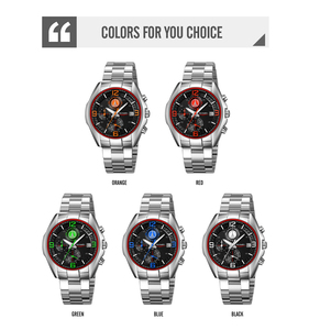 High Quality <b>Men's</b> OEM Custom Logo Luxury Fashion <b>Watch</b> Round Quartz Stainless Steel 3BAR Water Resistant 44.2MM Dial Wholesale - Product Image 3