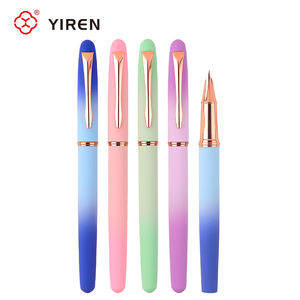 YIREN Gradient Couleur Caoutchouc Cotaing Métal Stylo Plume Superbe pour les Jeunes Confortable Grip Logo Personnalisé - Product Image 1