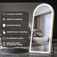 Meilleure Vente Grand Miroir de Salon de Coiffure Barbier et Beauté Mural LED Pleine Longueur pour Coiffure et Maquillage
