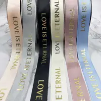 Factory Custom Double Printed Logo Satin band 100% Polyester Geschenk Satin Ribbon Roll