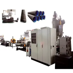 Tubo de descarga de plástico HDPE, doble pared, máquina de fabricación de tubos corrugados