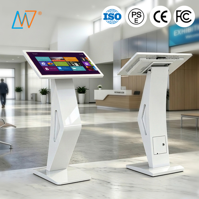 Factory OEM 24 Inch Horizontal Floor Stands Multi Touch Screen All in One Electronic Info Self Service Wifi Android Kiosk