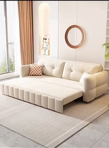 Canapé-lit de style crème pliant double usage 2023 nouveau modèle de célébrité multifonctionnel petit appartement salon double internet - Product Image 2