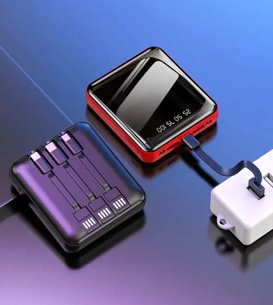 2024 Dual USB Alta Capacidade 30000mAh PowerBanks Portátil 20000mAh Mini Power Telefone Carregador Espelho Completo 15000MaH Unthr-thin power